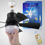 🔥SmartBreez 40W LED Ceiling Fan Light – 20.5 Ultra-Quiet with Remote 🎯 | E27 + FREE B22 Adapter 🔌