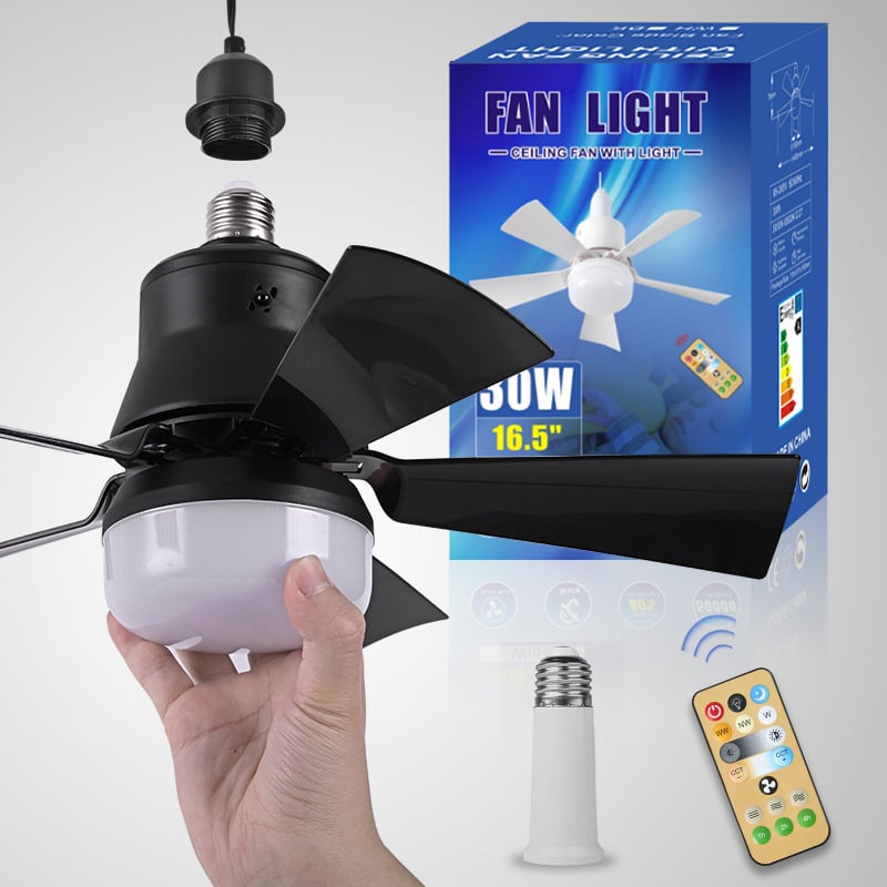 🔥SmartBreez 40W LED Ceiling Fan Light – 20.5 Ultra-Quiet with Remote 🎯 | E27 + FREE B22 Adapter 🔌