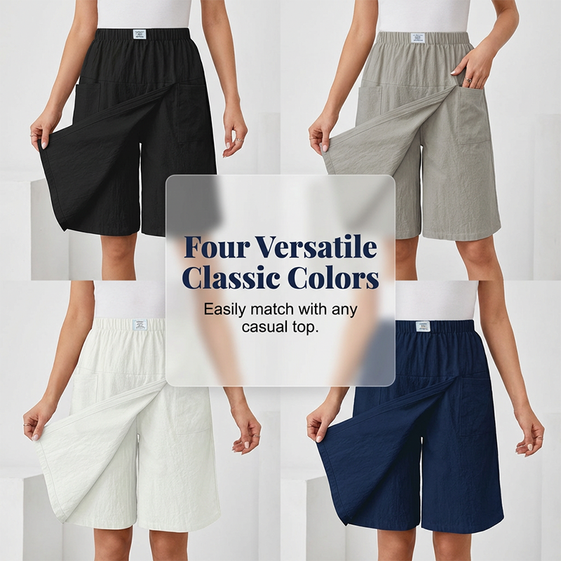 💃Women's Casual Elastic Waist Wrap Skort