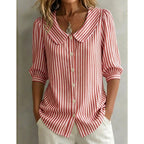 🔥New Arrivals & Special Offers-Summer Commuter Striped Button-Down Shirt