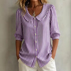 🔥New Arrivals & Special Offers-Summer Commuter Striped Button-Down Shirt