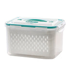 🥗 🧊 2 in 1 Draining Fresh-Keep Food Container – Airtight & Microwave Safe – Fridge Essential 🔒
