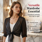 ⏳Time-Limited Special⏰Women's Chiffon Tie-Front Top – Summer Layering Essential 🍃