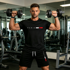 Men's Printed Top & Shorts 2-Piece Set