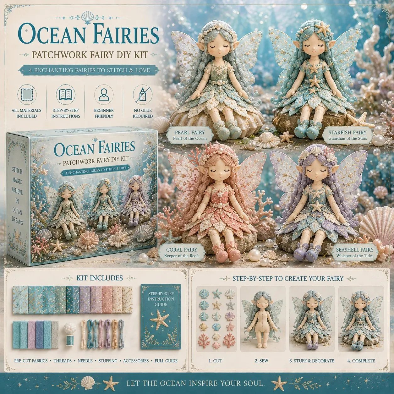 🔥🧵Fairy Patchwork DIY Collection