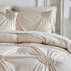 🛏️ ☁️Elegant Pinch Pleat Duvet Cover Set