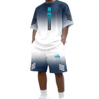 👕Men's Summer T-Shirt & Shorts Set – Gradient design, breathable & lightweight – Perfect for hot days & casual outings 🩳