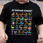 🦖👕Kids Dinosaur Alphabet Graphic T-Shirt
