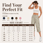 💖Women’s Lightweight Quick Dry Cargo Capri Trousers, Utility Everyday Outdoor Pants