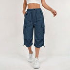 💖Women’s Lightweight Quick Dry Cargo Capri Trousers, Utility Everyday Outdoor Pants