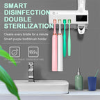 ✨ Wall-Mounted UV Toothbrush Sanitizer – 360° Sterilization, Human Induction & No-Drill Wireless Design – Cleaner Brushes, Fresher Bathroom