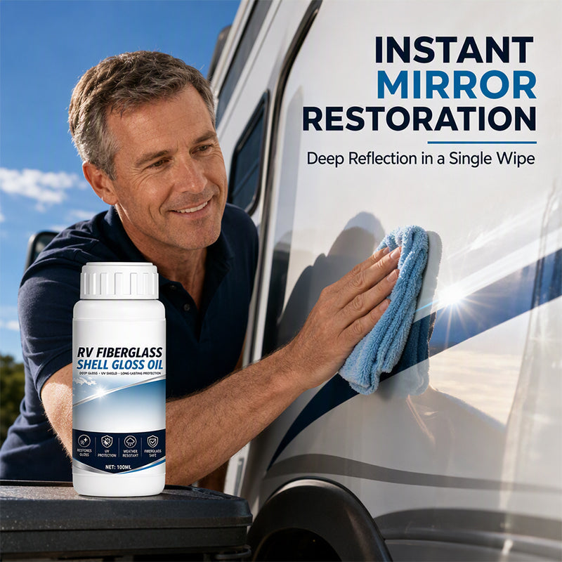 🚐 RV Fiberglass Gloss Oil Shine Restorer – UV‑Protective, Easy‑Apply, Long‑Lasting ✨