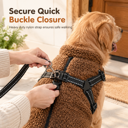 Winter Coat for Dogs – Built-In Harness & Reflective Strips ✨