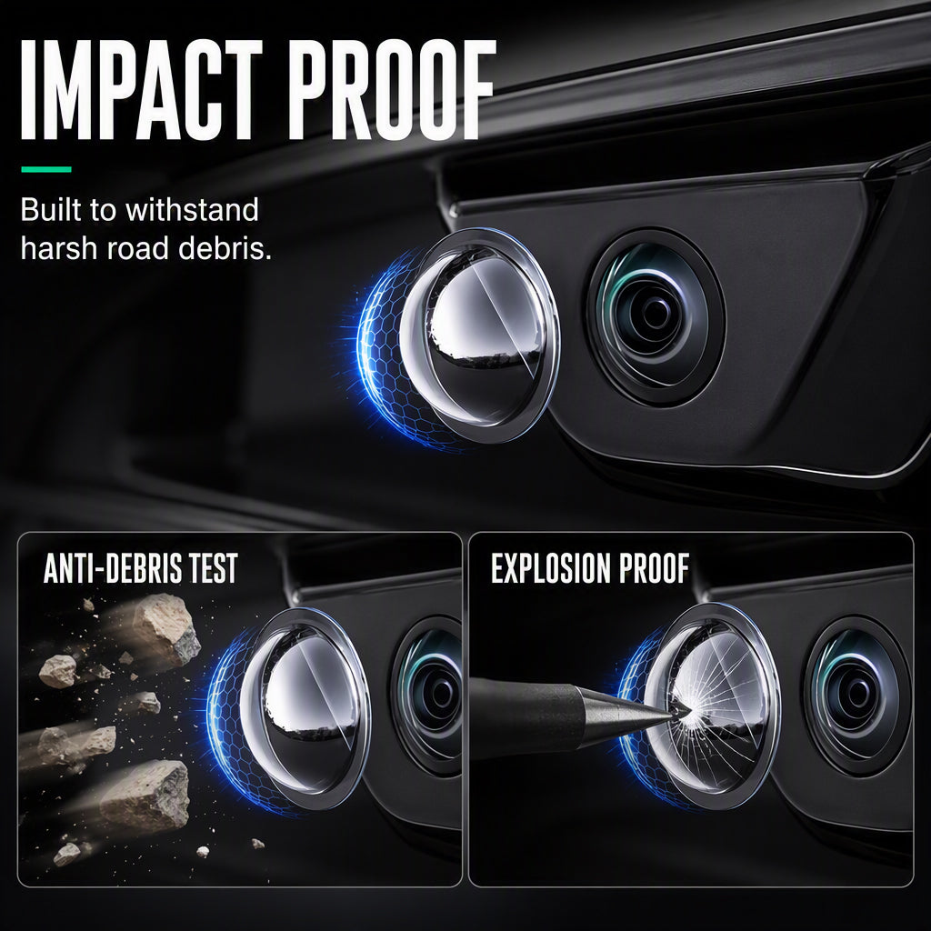 🚗Clear HD Car Camera Protective Cover – 9H Hardness 360° Lens Protector, Ultra HD View No Image Distortion, Protects Vehicle 360-Degree Camera Lens from Scratches Dust Debris