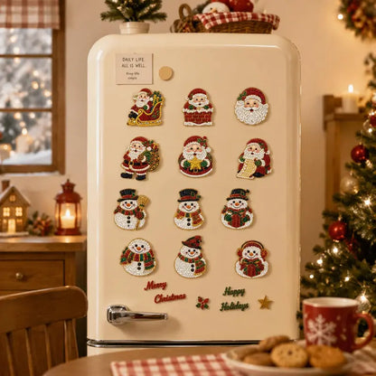 ✨ DIY Sparkling Magnetic Decoration Kit – Fun Holiday Craft for Fridge & Metal Surfaces