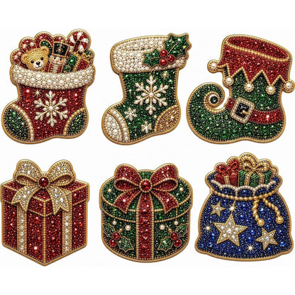 ✨ DIY Sparkling Magnetic Decoration Kit – Fun Holiday Craft for Fridge & Metal Surfaces