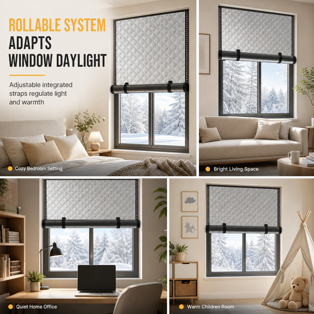 Block Winter Drafts Instantly! Graphene Thermal Window Curtain
